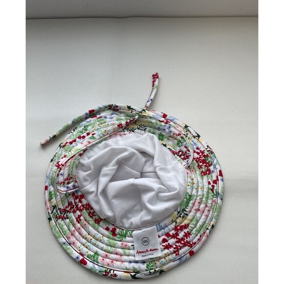 Hanna Andersson Baby Bonnet Hat Girl Beach Floral XXS Vacation Sun Protection - Picture 3 of 5